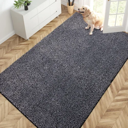 Vista 86 de PURRUGS Tapete para puerta con atrapamiento de suciedad, 20 x 31.5 pulgadas, antideslizante, lavable a máquina, tapete para puerta de perro, tapete