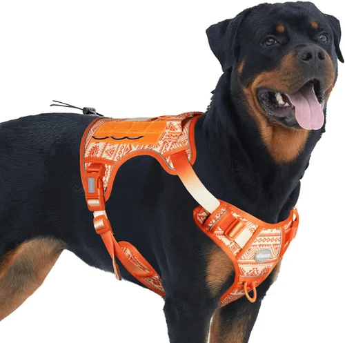 Vista 64 de Auroth - Arnés táctico para perros pequeños y medianos, sin tirones, arnés ajustable para mascotas, reflectante, K9, entrenamiento, trabajo