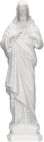 Vista 10 de Estatuas blancas del Sagrado Corazón de Jesús Made in Italy/Imagenes Blancas Sagrado Corazon de Jesus Hecha e Italia 31