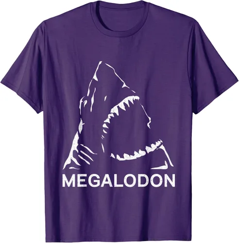 Vista 19 de Camiseta de paleontólogo prehistórico de tiburón gigante Megalodon, Negro