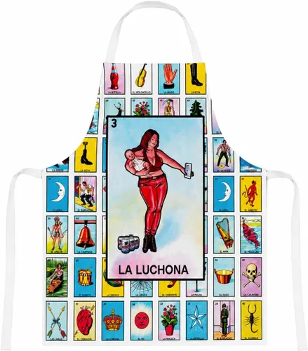 Vista 9 de Leos Imports Loteria Card - Delantal de bingo mexicano con bolsillos