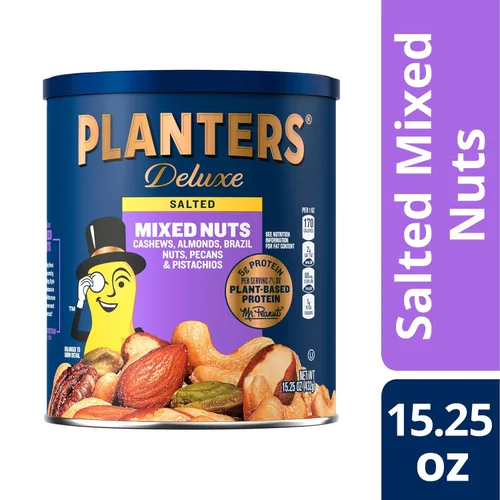 Vista 10 de PLANTERS Nueces mixtas de lujo ligeramente saladas, proteína a base
