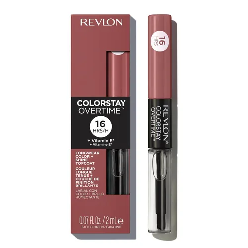 Vista 17 de Revlon Lápiz labial líquido con brillo de labios transparente, colorStay Overtime Lipcolor, relleno de calcetines para mujeres, 005 Infinite 005