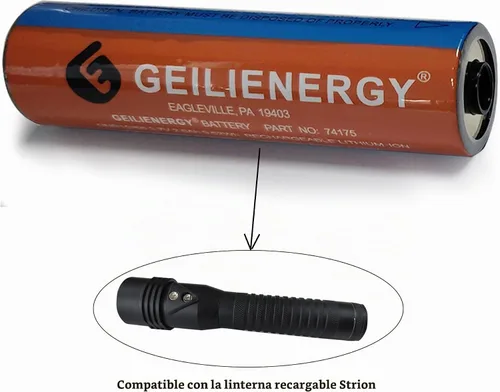 Vista 6 de Batería de litio de 3.7 V 2600 mAh 74175 compatible con 74778 74353 batería de litio linterna (2 unidades)