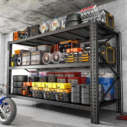 Vista 13 de Garage Shelving Heavy Duty Storage Shelves 3000LBS 6-Tier Adjustable Metal Shelving Units Garage Storage Shelves for Warehouse, Industrial