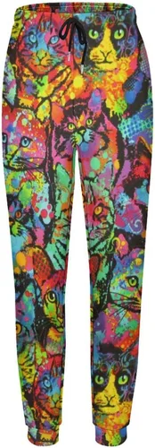 Vista 4 de Rainbow Cats Casual Sweatpants for Women High Waisted Jogger Pants Sport Trousers with Pockets