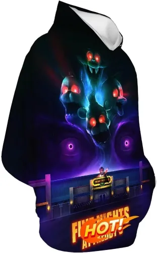 Vista 2 de OERIRI Sudadera unisex con capucha impresa en 3D para niños y niñas