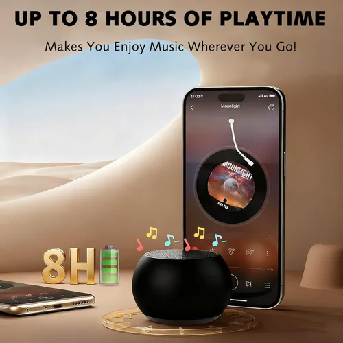 Vista 4 de Altavoz Bluetooth portátil mini, pequeño altavoz inalámbrico Bluetooth 5.3 con sonido estéreo, graves profundos, emparejamiento TWS, impermeable