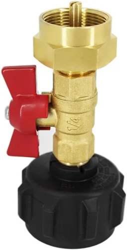Vista 3 de MENSI Nuevo QCC1 Adaptador de recarga de propano para tanque de botella de propano de 1 libra de cilindro de 20 ~ 40 libras con válvula de control