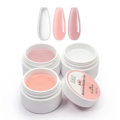 Vista 7 de X&D Kit de uñas de poligel natural transparente Poly Gel Kit de secado rápido extensión de uñas de equilibrio constructor de uñas gel 08