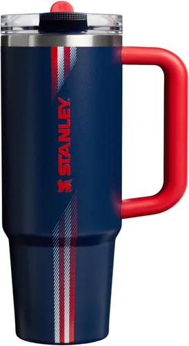 Vista 19 de STANLEY Quencher ProTour - Vaso con pajilla, 30 onzas, color blanco y azul Equipo Blanco Azul Oscuro