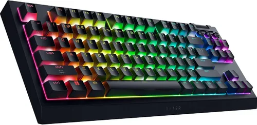 Vista 9 de Razer BlackWidow V4 TKL HyperSpeed Wireless Hot Swappable Gaming Keyboard: Orange Tactile Switches - Wireless & Bluetooth - Multi-Function Roller &