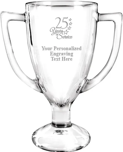 Vista 19 de Crown Awards Premio de taza de vidrio con su texto, trofeo de vidrio personalizado grabado personalizado de 7 pulgadas 38 Personalizado