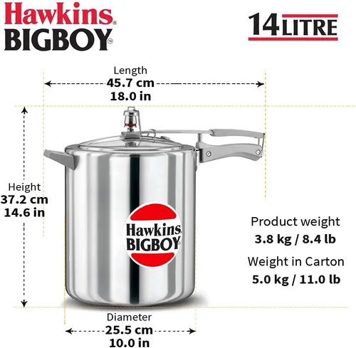 Vista 4 de Hawkins Bigboy - Olla a presión de aluminio, 14 litros