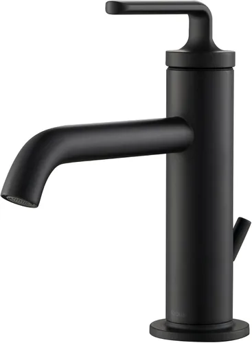 Vista 18 de KRAUS Ramus KBF-1221BG-2PK - Grifo de lavabo de baño de una sola manija con drenaje de varilla de elevación en oro cepillado