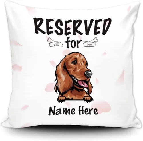 Vista 12 de Funda de almohada personalizada reservada para el perro, Cavalier King Charles Spaniel cachorro, funda de almohada de lona blanca para decoración