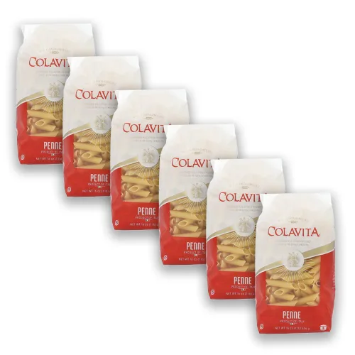 Vista 2 de Colavita Pasta Bucatini – Paquete de 6 (bolsas de 1 libra) – Auténtica pasta italiana hecha con sémola de trigo duro 100% – perfecta para salsas