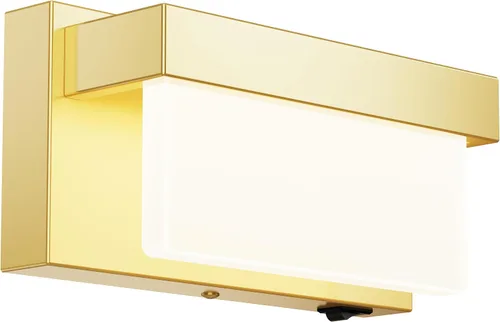 Vista 16 de Aplique de pared de batería cromado con interruptor de encendido/apagado, lámpara de pared LED de 8 pulgadas, pantalla acrílica, lámpara de pared