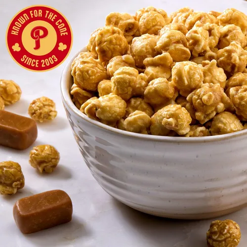 Vista 7 de Bolsa de 9.5 oz de palomitas de maíz con sabor a caramelo de Popcornopolis