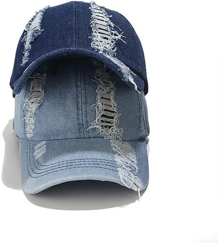 Vista 4 de XYIYI Gorra de béisbol vintage desgastada de algodón ajustable para mujeres y hombres