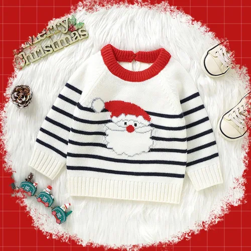 Vista 2 de ACMOLIN Suéter de punto de manga larga para bebé, niña, niño, Navidad, ropa de otoño e invierno
