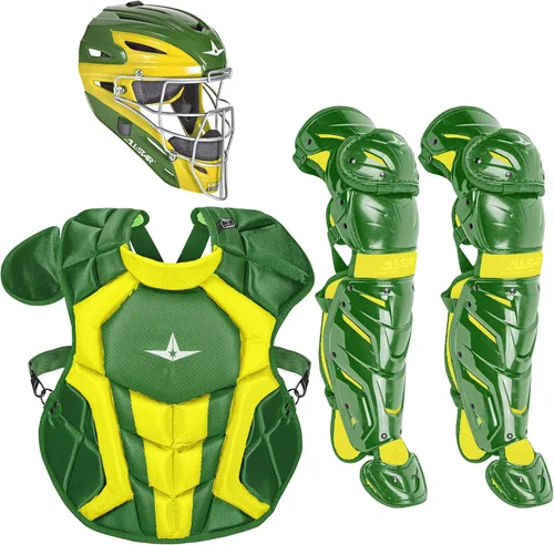 Vista 9 de All-Star Eje S7 de 9 a 16 años – Kit de equipo de captura de béisbol (incluye casco, protector de pecho, protectores de piernas), cumple con NOCSAE