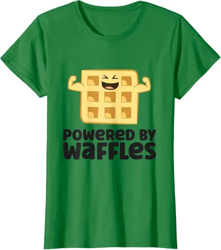Vista 44 de Camiseta de gofres para el desayuno con diseño de gofres, Blanco, S