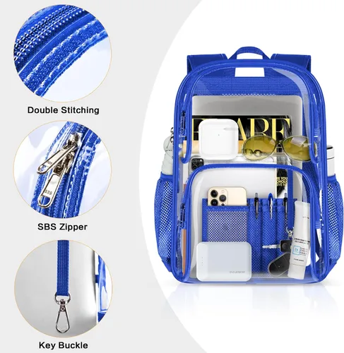 Vista 3 de PAMANO Mochila transparente D2, Azul, D Taza