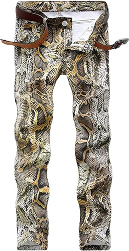 Vista 67 de Enrica Pantalones vaqueros estampados casuales para hombre