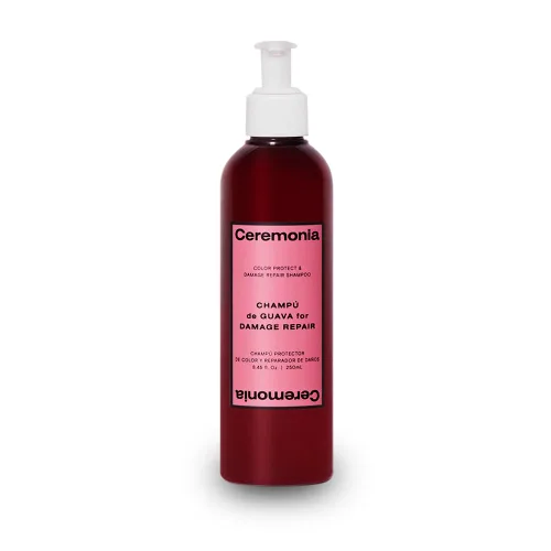 Vista 10 de Ceremonia Champú Guava Color Protect & Damage Repair Restaura el cabello y aumenta el brillo con aloe vera Protege el cabello de los rayos UV