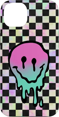 Vista 15 de Blah Drippy Pink Teal Y2K Graphic Case for iPhone 17