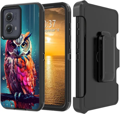 Vista 178 de Funda para Moto G Stylus 5G 2023 con funda de clip para cinturón y soporte, resistente de doble capa, resistente a prueba de golpes, para Motorola