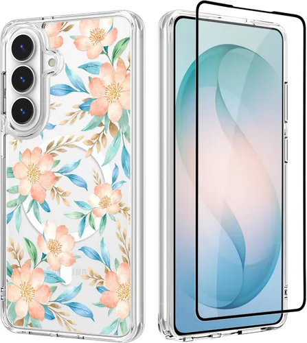 Vista 38 de OOK Funda para iPhone 17 Pro compatible con Magsafe, con protector de pantalla, elegante lazo estético, delgado, transparente, magnético, a prueba