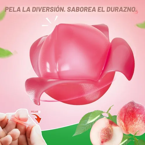 Vista 5 de AMOS Peelerz - Caramelo de goma pelable, mango/lichi/maracuyá/melocotón Paquete de 4 variedades, 3 oz cada uno, total 11.99 oz
