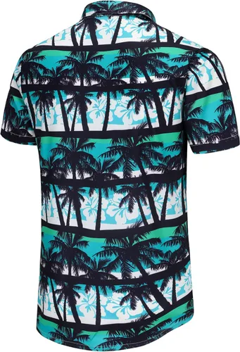 Vista 188 de KYKU - Camisa hawaiana funky para hombre, ropa tropical para vacaciones en Palm Beach