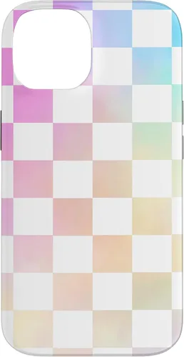Vista 4 de Pastel Rainbow Checkerboard Checker Checked Pattern Case for iPhone 17