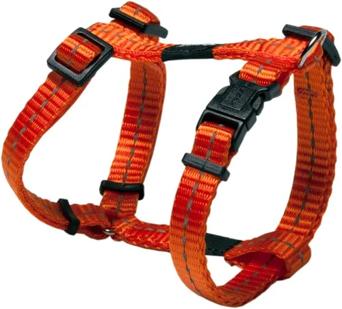 Vista 5 de Arnés reflectante ajustable en H para perros pequeños; collar y correa a juego disponibles, morado Púrpura