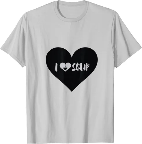 Vista 40 de I Love Soup - Camiseta de regalo con forma de corazón, Blanco, S Asfalto