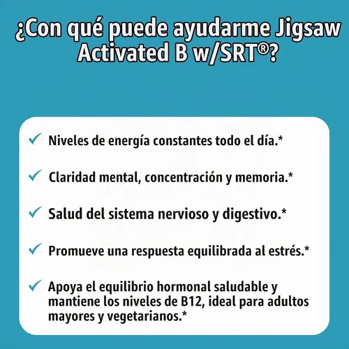 Vista 6 de Jigsaw Health Complejo B activado con SRT, 120 comprimidos