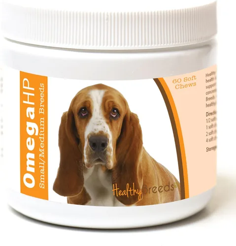 Vista 114 de Healthy Breeds Affenpinscher Omega HP - Masticables suaves para piel y pelaje, 60
