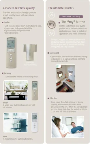 Vista 3 de Somfy Telis 16 RTS Pure Remote con pantalla, 16 canales (1811081)