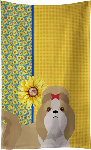 Vista 57 de Caroline's Treasures WDK5313KTWL - Toalla de cocina con diseño de girasoles de verano, color negro y tostado, Airedale Terrier, toalla de mano