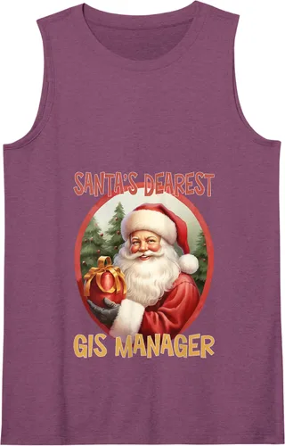Vista 11 de GIS Manager Christmas Holiday Love Xmas Tank Top Negro
