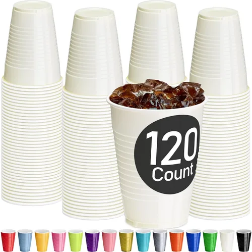 Vista 32 de DecorRack - Vasos desechables y reutilizables de 12 onzas para fiestas de cumpleaños, despedidas de soltera, campamentos, eventos en interiores y al