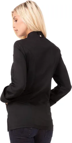 Vista 2 de Chef Works Marrakesh V-Series - Abrigo de chef para mujer