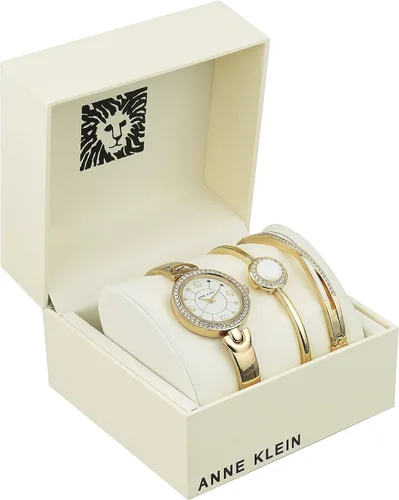 Vista 3 de Anne Klein Juego de reloj y pulsera de cristal para mujer