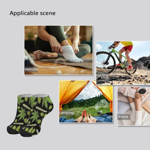 Vista 7 de UTOYA Funny Socks weed Sock cartoon Mens Dress Socks Invisible Sock for Women
