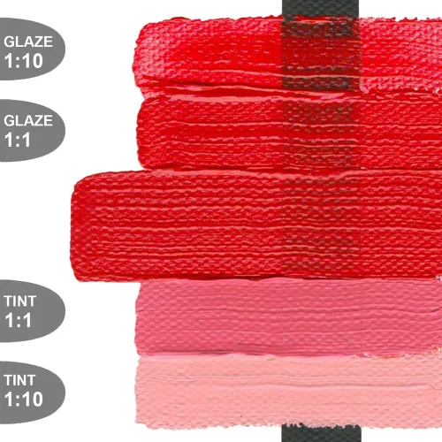 Vista 4 de Golden Pintura acrílica densa para cuerpo, 2 onzas, rojo pirrólico Artist grade acrylic paint with rich pigment load and a thick body that retains