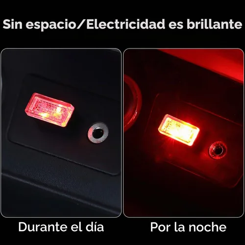 Vista 4 de 7 piezas de mini luces LED USB para interior del automóvil, luces LED USB para atmósfera, enchufable, 5 V, luz USB universal, kit de iluminación