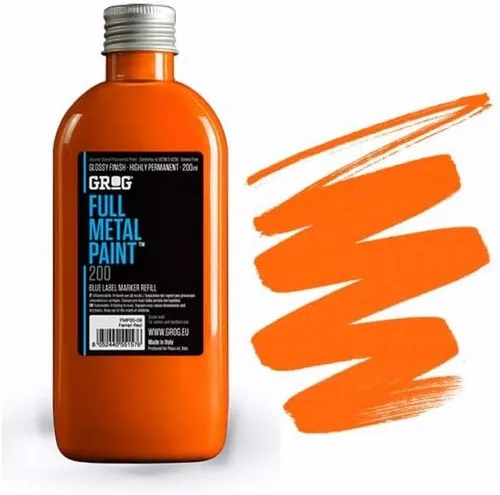 Vista 11 de Grog Ink Full Metal Paint refill 6.8 fl oz Negro
